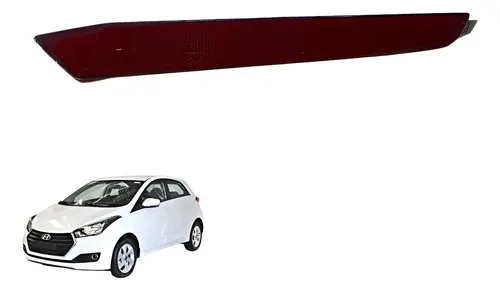 Refletor Olho Gato Parachoque Tras Hb20 Hatch 2016 A 2019 Vermelho — foto 1 de 7