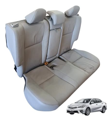 Banco Traseiro Completo Couro Claro Toyota Corolla 2016 Cinz Cinza — foto 1 de 7