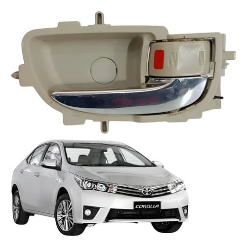 Maçaneta Interna Dianteira Direito Toyota Corolla 2.0 2014 Cinza Dianteira — foto 1 de 6