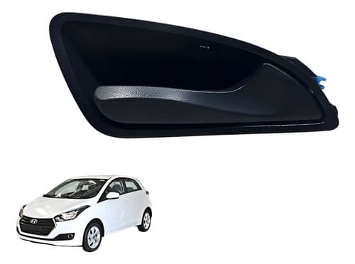 Maçaneta Interna Traseira Direita Hyundai Hb20 2013 A 2019 Preto Traseira — foto 1 de 7