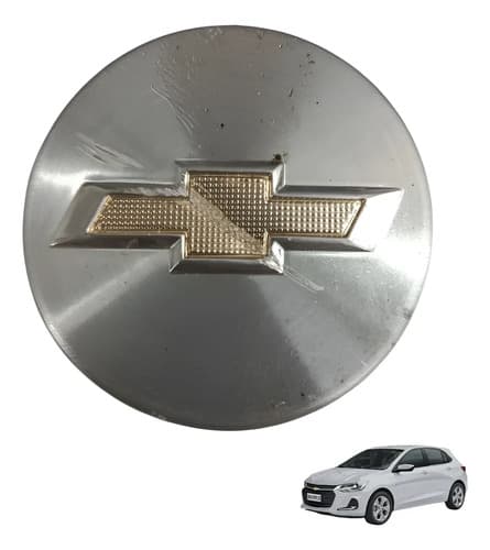 Calota Miolo Central Emblema Gm Onix 1.0 Turbo 2021/24 Prata — foto 1 de 5