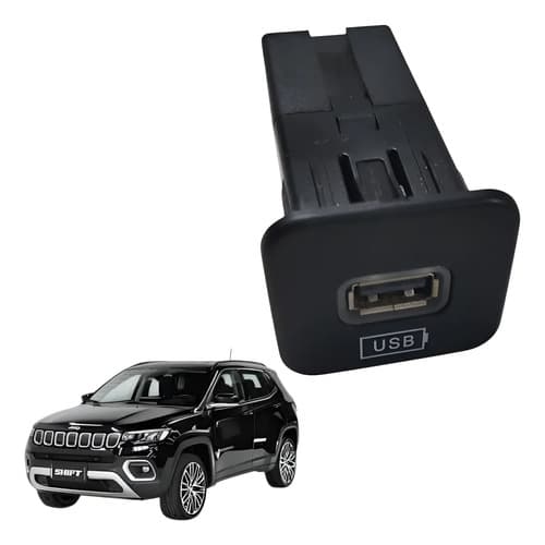 Entrada Usb Jeep Compass 1.3 Turbo Flex 2022 Preto — foto 1 de 5