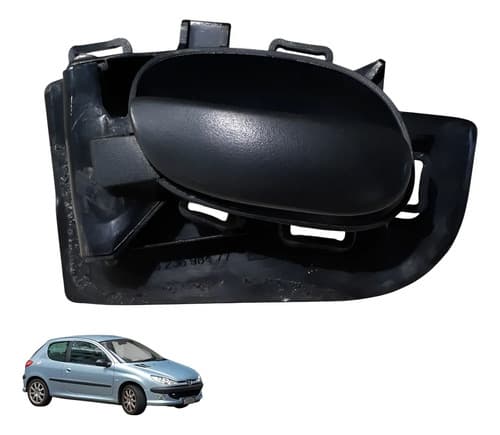 Maçaneta Interna Diant. Esquerda Peugeot 206 Hatch 2009 Preto Dianteira — foto 1 de 7
