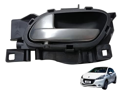Maçaneta Interna Porta Traseira Esq Peugeot 208 1.5 2014 Traseira — foto 1 de 5
