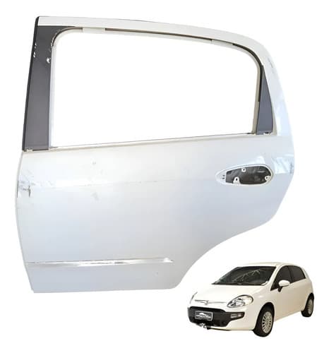 Porta Traseira Esquerda Fiat Punto 1.4 Flex 2013 Traseira Esquerdo Branco — foto 1 de 7