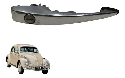 Maçaneta Externa Metal Cromada Esquerda Vw Fusca 1978 Prata Dianteira — foto 1 de 6
