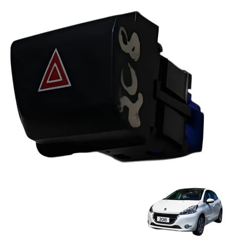 Botão Pisca Alerta Peugeot 208 1.5 2014/2015 Original — foto 1 de 5