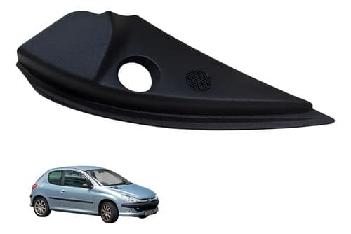 Acabamento Esquerdo Retrovisor Peugeot 206 2001 A 2010 Preto — foto 1 de 7