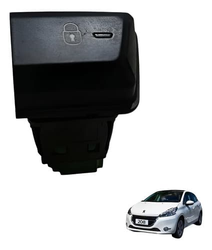 Botão Trava Porta Peugeot 208 1.5 2014/2015 Original — foto 1 de 5
