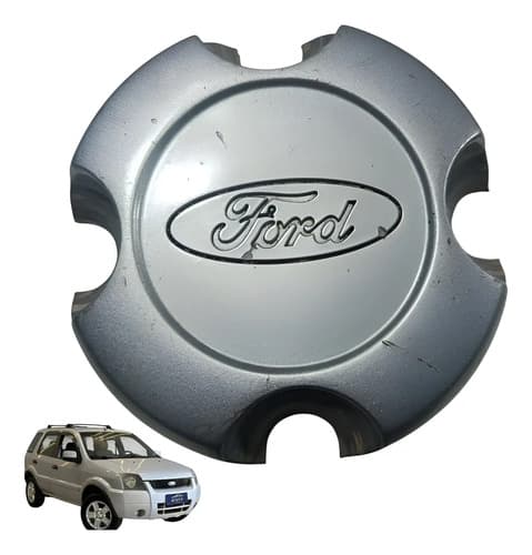 Calota Central Roda Ford Ecosport Direita 2.0 2003 A 2007 Ci Cinza — foto 1 de 6