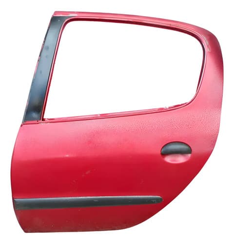 Porta Traseira Esquerda Peugeot 206 / 207 2002 A 2015 4p Traseira Esquerdo Vermelho — foto 1 de 6