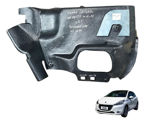 Forro Lateral Porta Malas Traseiro Dir Peugeot 208 1.5 2014 — foto 1 de 5