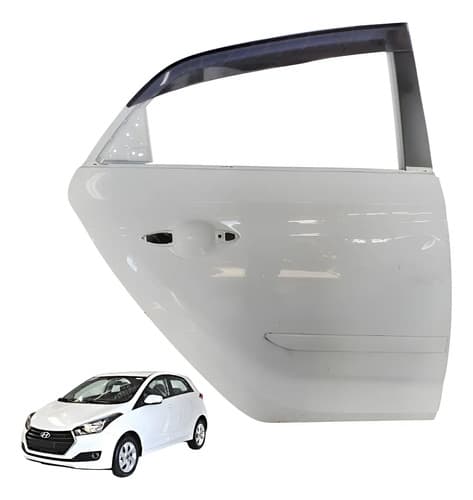 Porta Traseira Direita Hyundai Hb20 2016 Traseira Direita Branca — foto 1 de 7