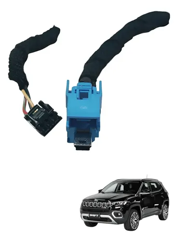 Par Plug Conector Tomada Auxiliar Usb Jeep Compass 1.3 2022 Preto — foto 1 de 7
