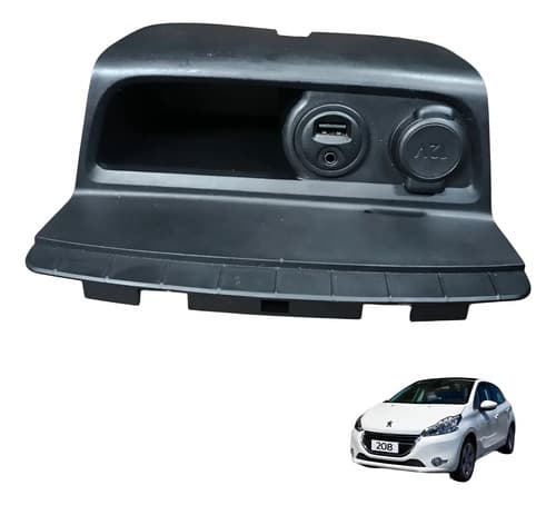 Porta Objetos Tomada Usb Peugeot 208 2014/15 — foto 1 de 6
