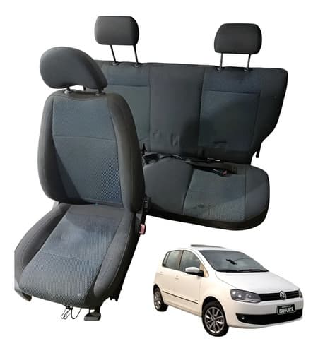 Jogo De Bancos Volkswagen Fox 1.3 2013 Incompleto Preto — foto 1 de 6