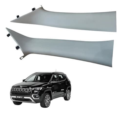 Par Acabamento Parabrisa Jeep Compass 1.3 2022/2023 Preto — foto 1 de 6