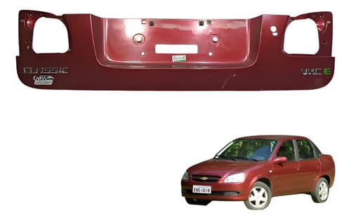 Aplique Tampa Traseira Chevrolet Classic Ls 1.0 2010 A 2014 Vermelho — foto 1 de 7
