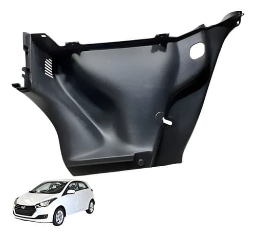 Acabamento Lateral Direito Porta Malas Hyundai Hb20 2016 Preto — foto 1 de 6