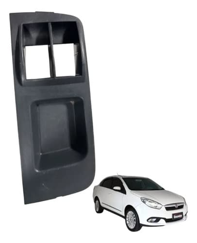 Moldura Botao Vidro Motorista Fiat Grand Siena 2014 — foto 1 de 5