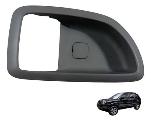 Moldura Maçaneta Trasei Direita Hyundai Tucson 2.0 2007/2013 Cinza Traseira — foto 1 de 7