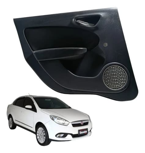 Forro Porta Traseiro Esquerdo Grand Siena Fiat 2014 Preto — foto 1 de 6