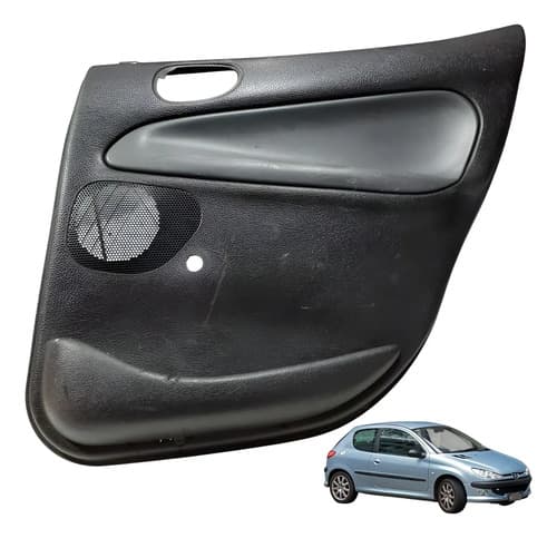 Forro Porta Traseira Direita Peugeot 206 2009 Preto — foto 1 de 7