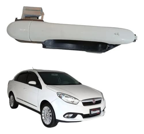 Maçaneta Externa Traseira Direita Fiat Grand Siena 2014 Branco Traseira — foto 1 de 6