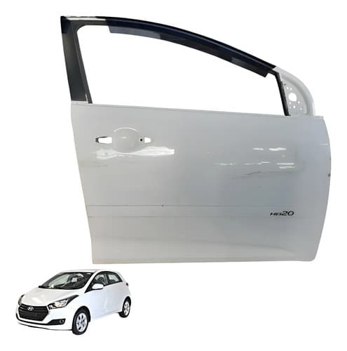 Porta Dianteira Direita Hyundai Hb20 2016 Dianteira Direita Branco — foto 1 de 7