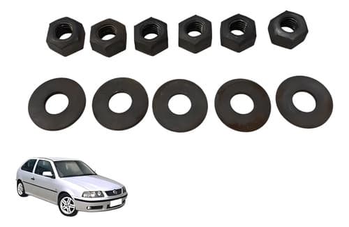 Kit Porca Ruela De Parafusos Eixo Volkswagen Gol G2 2004 — foto 1 de 6