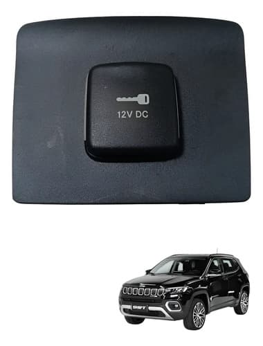 Tomada 12v Console Central Jeep Compass 1.3 Flex 2022 Preto — foto 1 de 7