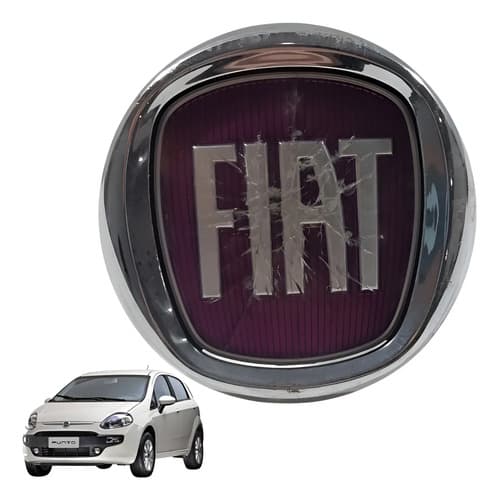 Emblema Tampa Traseira Fiat Punto Attractive 2012 A 2014 Vermelho — foto 1 de 6