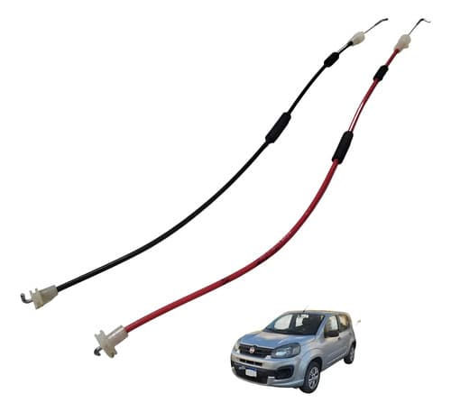 Par Cabo Aço Fechadura Porta Traseira Fiat Uno 2015/2019 — foto 1 de 6