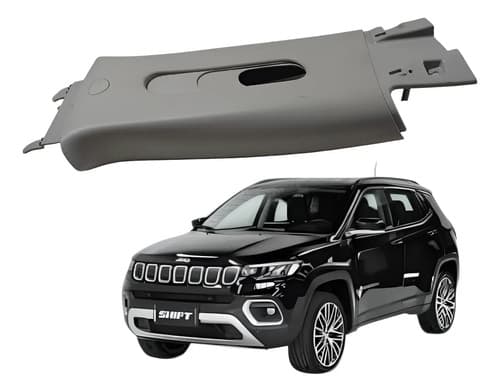 Moldura Coluna Esquerdo Jeep Compass 1.3 Turbo Flex 2022 Cinza — foto 1 de 6