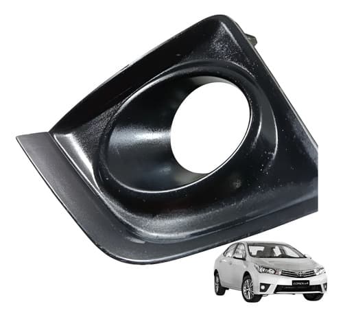 Moldura Farol Milha Esquerdo Toyota Corolla 2.0 2014/15 Preto Esquerdo — foto 1 de 6