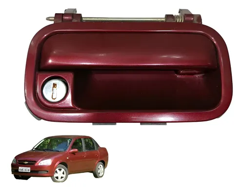 Maçaneta Externa Dianteira Direita Corsa Classic Ls 10 A 14 Vermelho Dianteira — foto 1 de 7