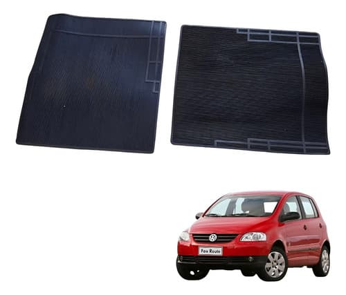 Par Tapete Borracha Traseiro Volkswagen Fox 1.6 2006 Preto — foto 1 de 6