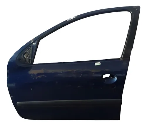 Porta Dianteira Esquerda Peugeot 206/207 2001 A 2013 Dianteira Esquerdo Azul — foto 1 de 4
