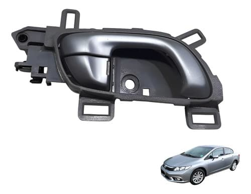 Maçaneta Interna Traseira Direita Honda Civic 2014 Prata Traseira — foto 1 de 6