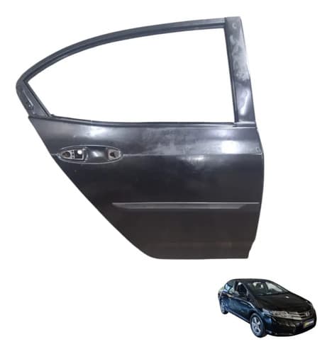 Porta Traseira Direita Honda City 1.5 2009 A 2013 Traseira Preto — foto 1 de 6