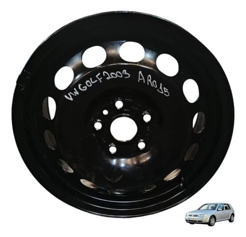 Roda Ferro Aro 15 Furação 5x100 Vw Golf 2003 Original — foto 1 de 2