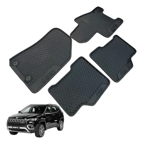 Jogo De Tapete Emborrachado Jeep Compass 1.3 Turbo Flex 2022 Preto — foto 1 de 6