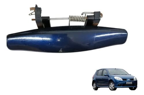 Maçaneta Externa Dianteira Direita Renault Sandero 2010/2011 Azul Dianteira — foto 1 de 5