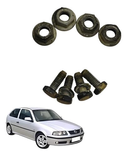Kit Parafuso Porca Dobradiça Porta Mala Volkswagen Gol 2004 — foto 1 de 7