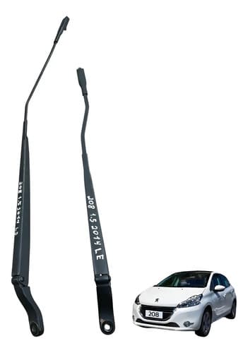 Par Braço Limpador Para-brisa Dianteiro Peugeot 208 2014/15 — foto 1 de 6